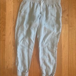Athleta cropped linen joggers size 10